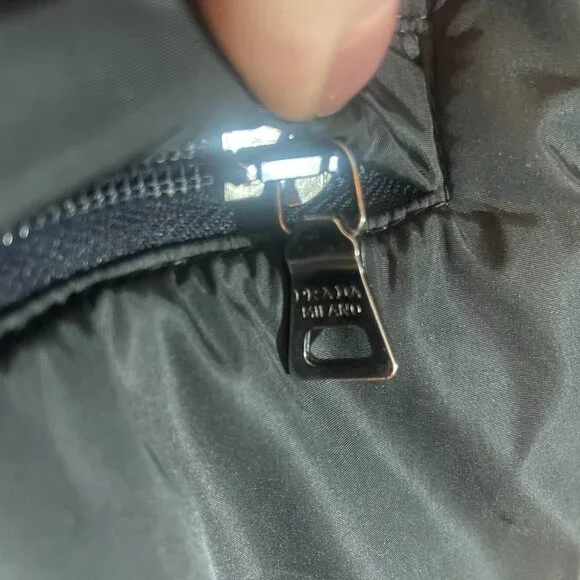 Prada Black/Grey Jacket with Built-In Belt - Black EU 40 Jackets & Coats